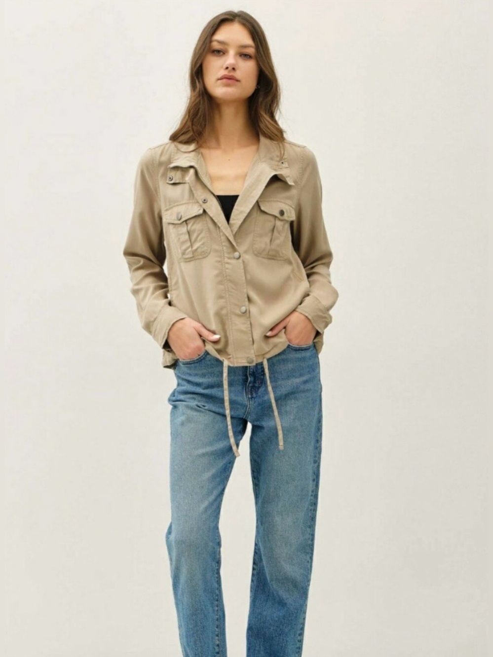BECOOL TENCEL UTILITY JACKET
